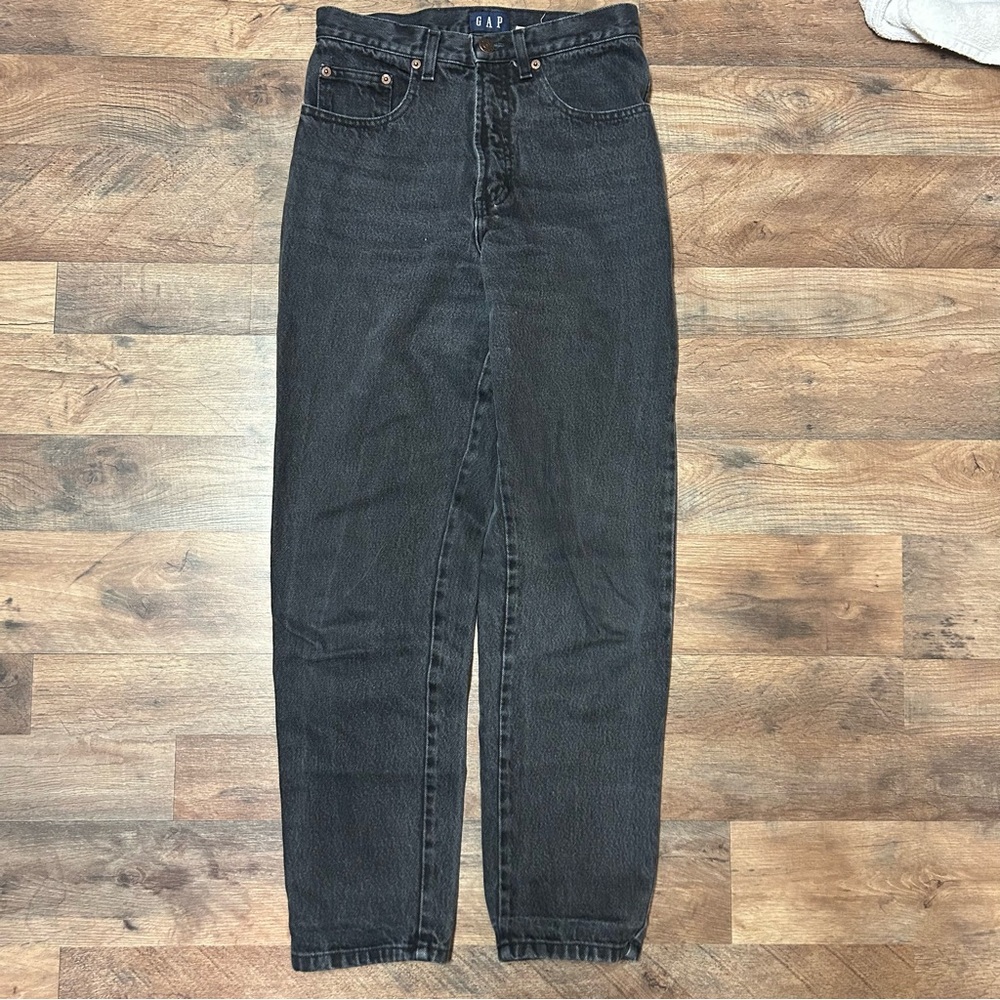 black washed gap vintage high waisted straight jeans
